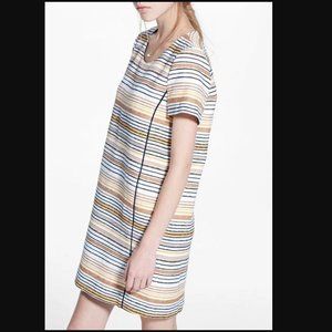 Mango Shift Striped Dress 60s style